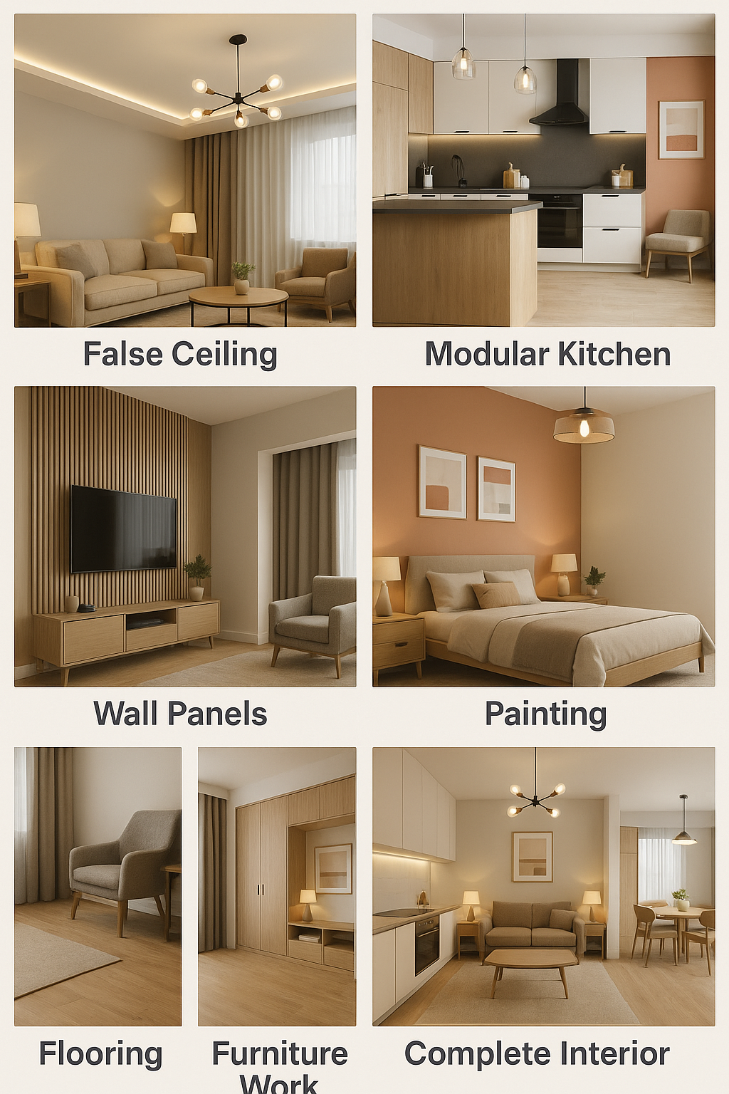 Interior categories collage